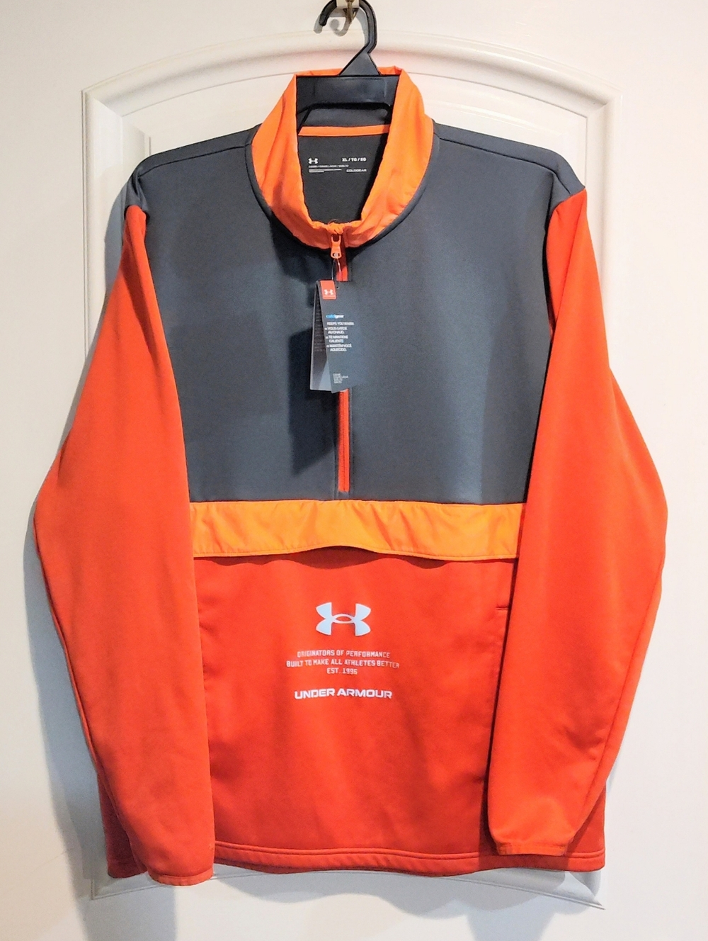 UNDER ARMOUR MEN'S STORM COLD GEAR ARMOUR 1/4 ZIP LONGSLEEVE FLEECE PULLOVER XL